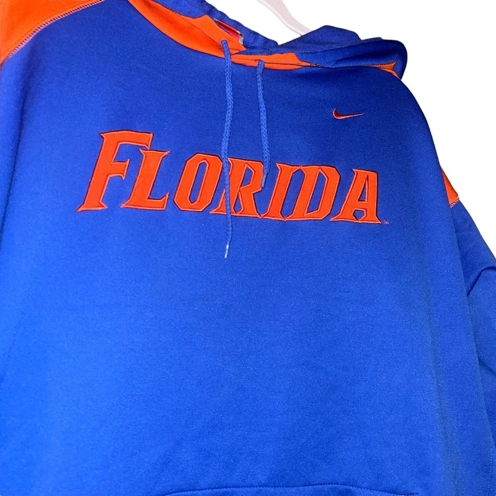 Men Nike University of Florida UF Gators hoody hoodie size XL blue/orange